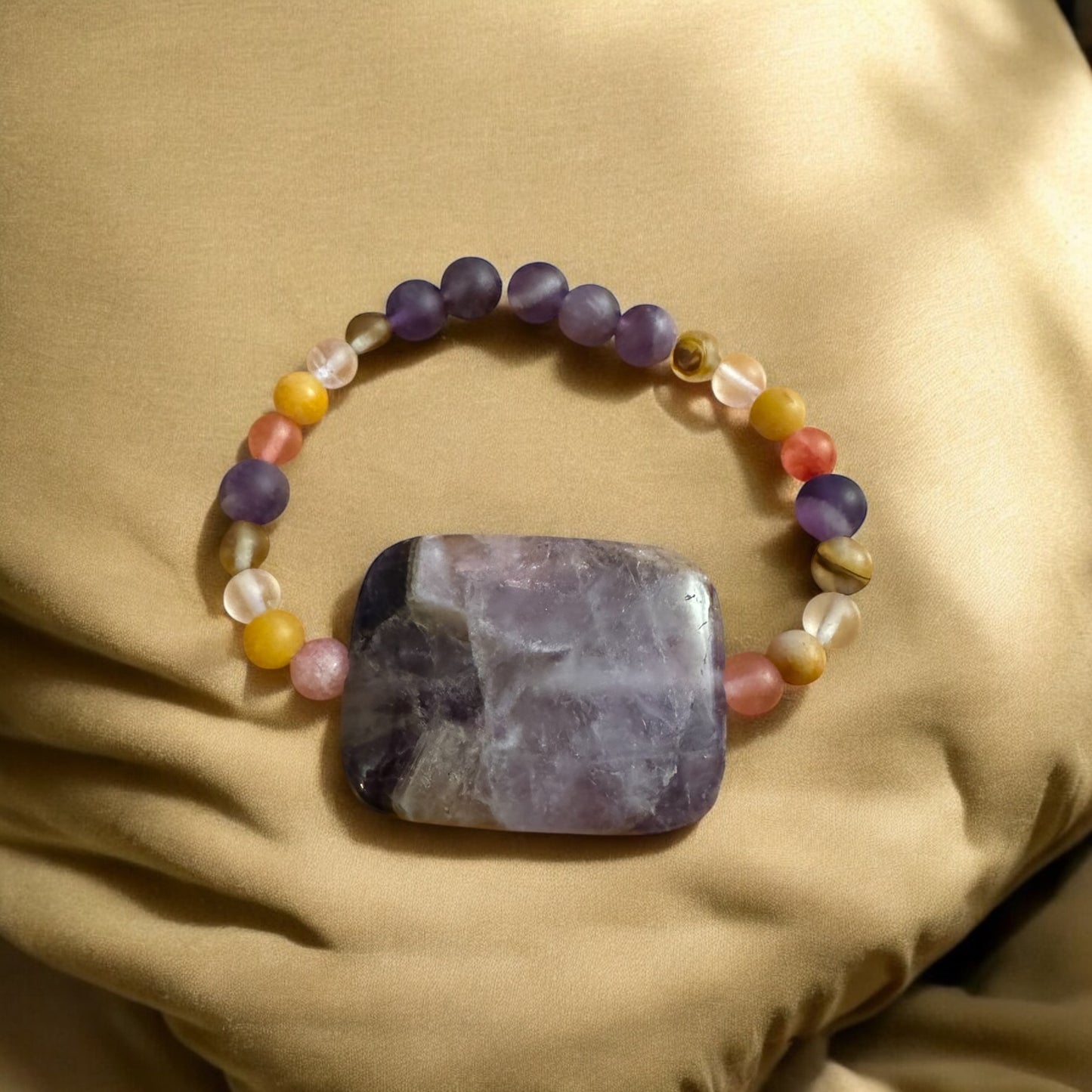 Amethyst beaded bracelet