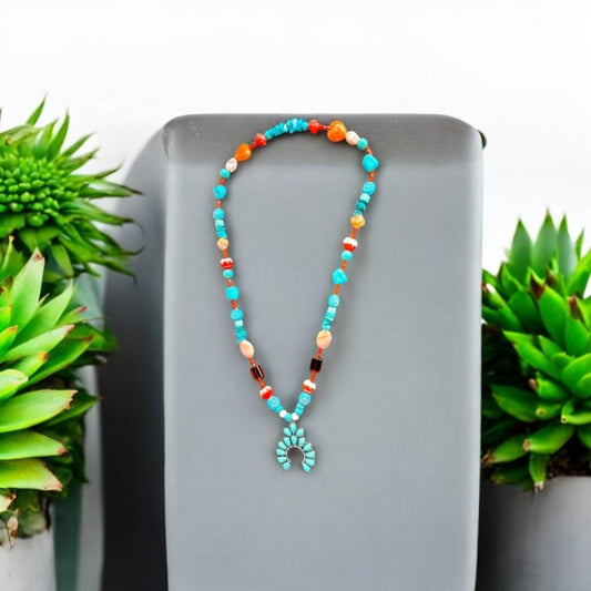 “808 beads” charmed necklace