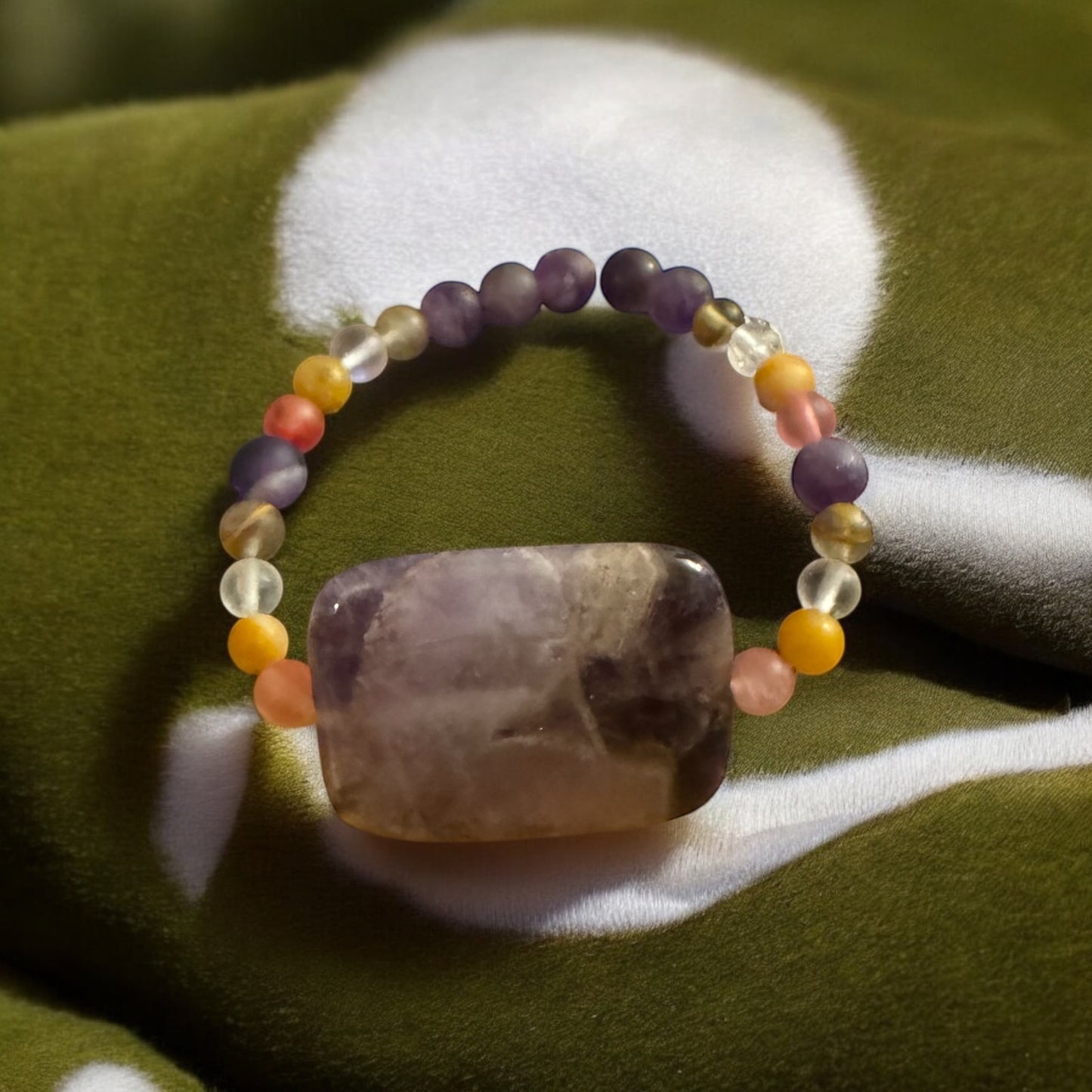 Amethyst beaded bracelet