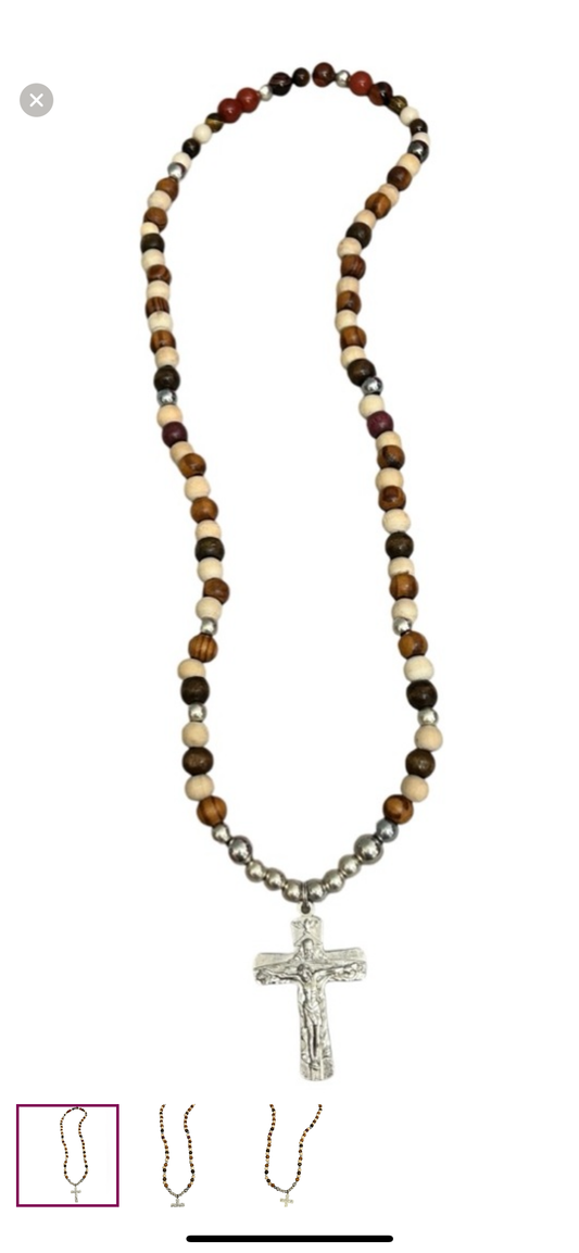 Cross necklace by 808 beads