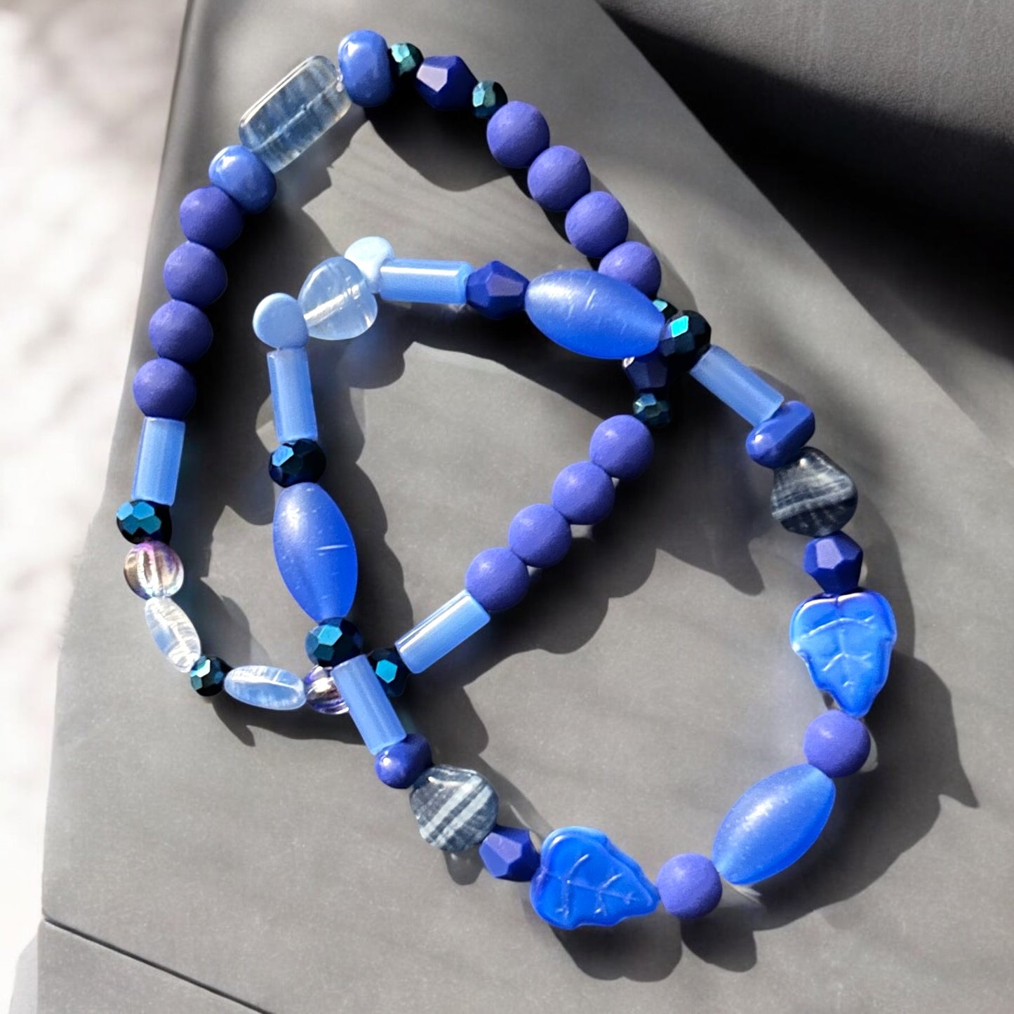 BLUE stretchy bracelet set